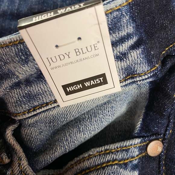 Judy Blue Jeans 1/25 Straight High Waist Side Seam Detail‎ Split Cuff NWT - Picture 13 of 14